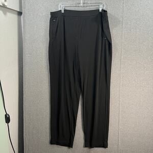 Susan Graver Regular Liquid Knit Pull-On Slim-Leg Pants Black, Size 1X